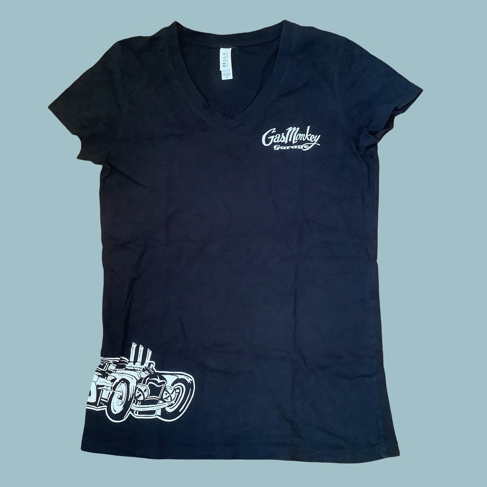 Gas Monkey Garage Womens Black Tee Collectable Rocker Edgy T-shirt Sz M